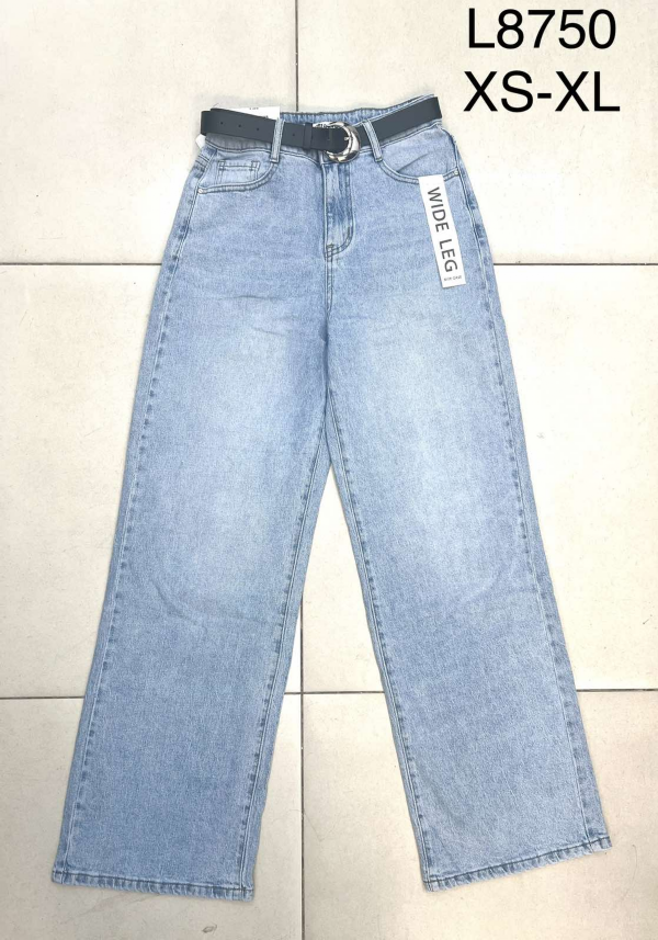 Spodnie damskie jeansy Roz XS-XL, 1 Kolor Paczka 12 szt
