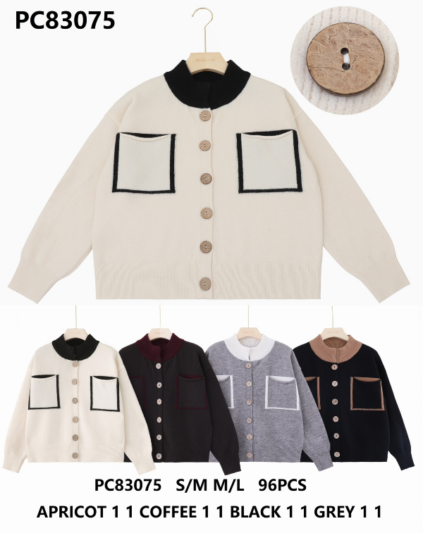 Kurtka damska (Francja produkt) Roz S/M-M/L, Mix Kolor .Paczka 8 szt