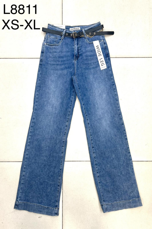 Spodnie damskie jeansy Roz XS-XL, 1 Kolor Paczka 12 szt 1