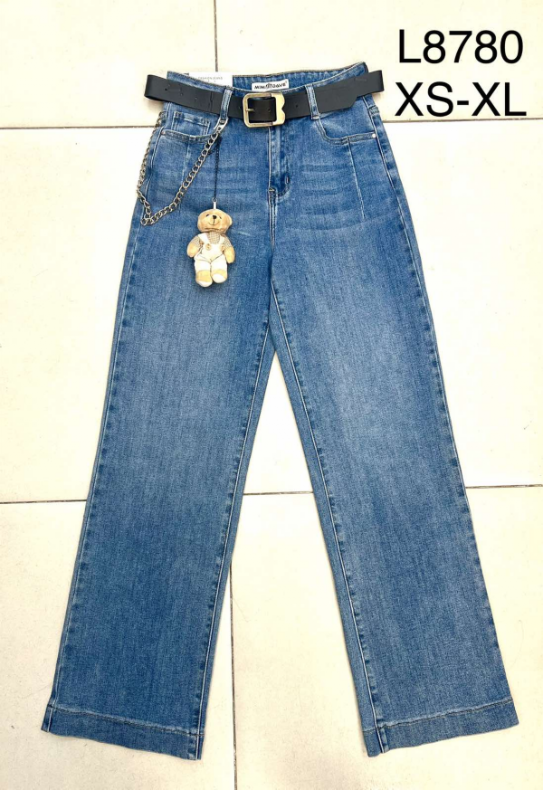 Spodnie damskie jeansy Roz XS-XL, 1 Kolor Paczka 12 szt 1