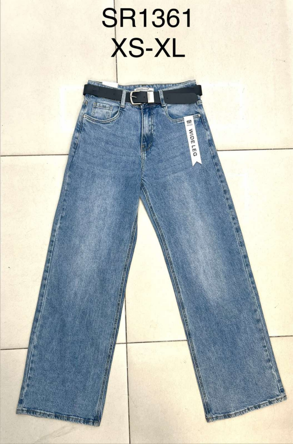 Spodnie damskie jeansy Roz XS-XL, 1 Kolor Paczka 12 szt 1