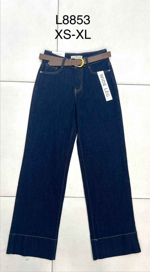 Spodnie damskie jeansy Roz XS-XL, 1 Kolor Paczka 12 szt