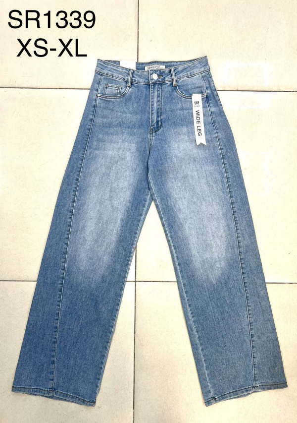 Spodnie damskie jeansy Roz XS-XL, 1 Kolor Paczka 12 szt 1