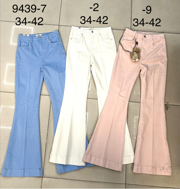 Spodnie damskie jeansy Roz 34-42, 1 Kolor Paczka 10 szt