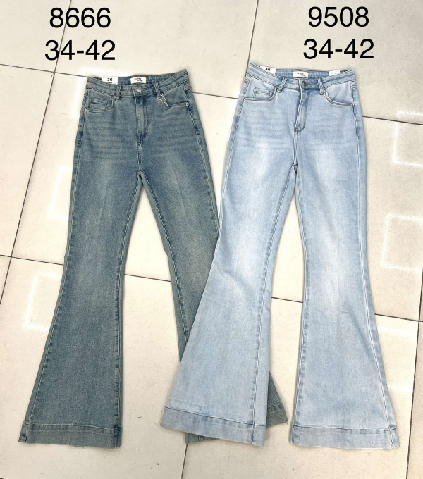 Spodnie damskie jeansy Roz 34-42, 1 Kolor Paczka 10 szt 1