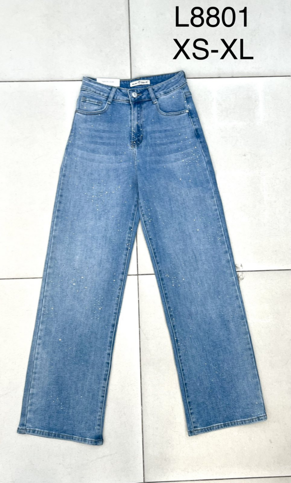 Spodnie damskie jeansy Roz XS-XL, 1 Kolor Paczka 12 szt