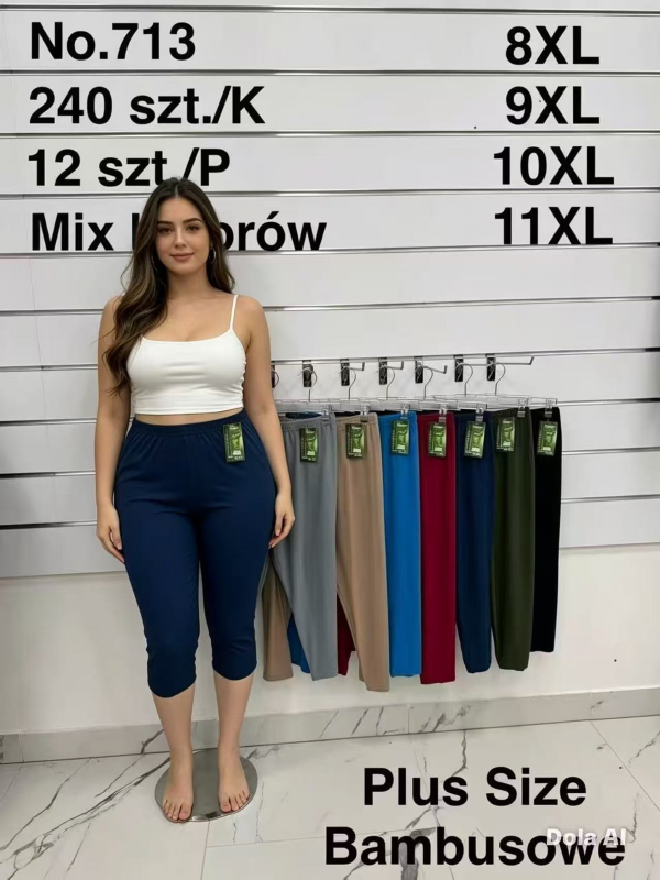 Leginsy damskie Roz 8XL-11XL, 1 Kolor Paczka 12 szt