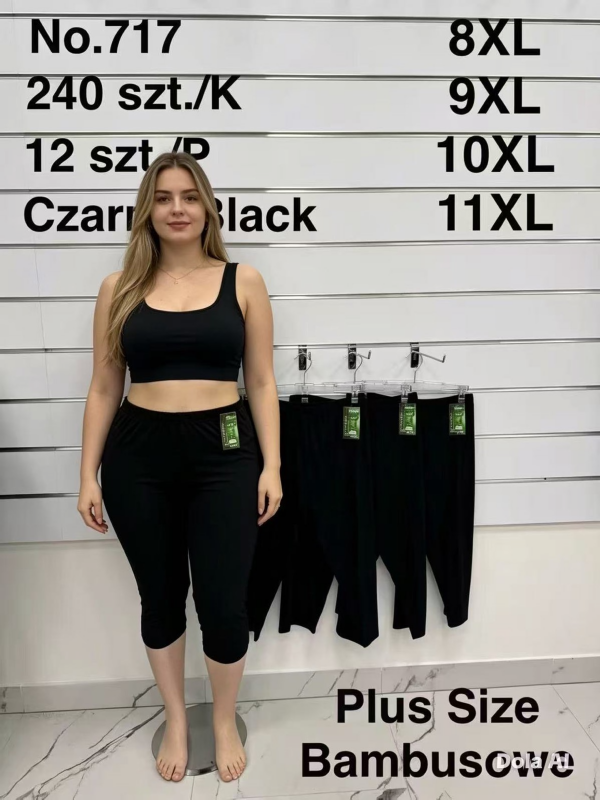 Leginsy damskie Roz 8XL-11XL, 1 Kolor Paczka 12 szt