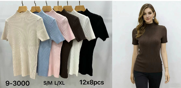 Bluzki damskie Roz S/M-L/XL, Mix Kolor Paczka 8 szt