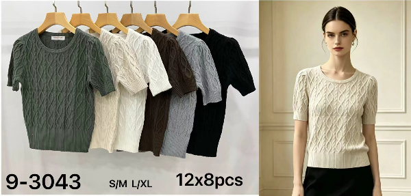 Bluzki damskie Roz S/M-L/XL, Mix Kolor Paczka 8 szt