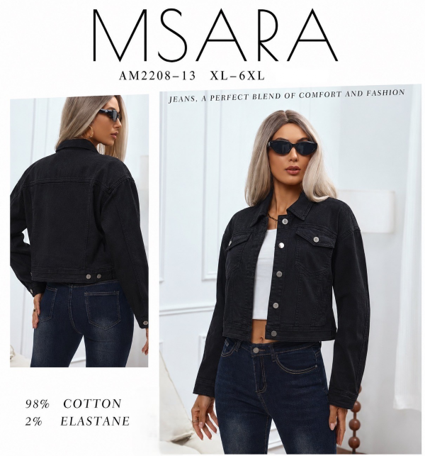 Kurtki damskie jeansy Roz XS-6XL, 1 Kolor Paczka 10 szt	