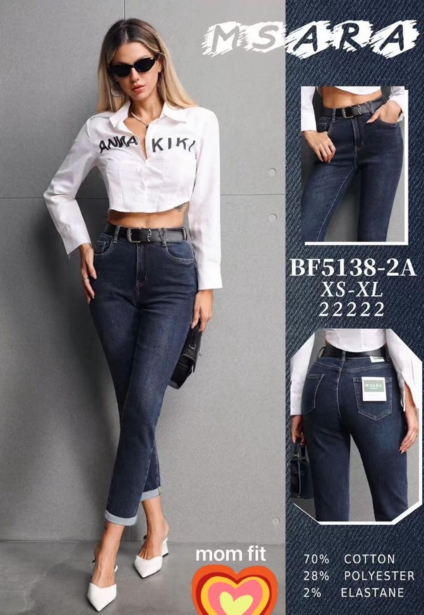 Spodnie damskie jeansy Roz XS-XL, 1 Kolor Paczka 10 szt