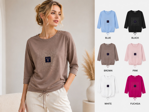 Bluzki damskie Roz Standard, Mix Kolor Paczka 10 szt