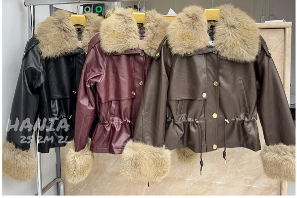 Kurtki damskie skórzana Roz S/M-M/L, 1 Kolor Paczka 5 szt 1