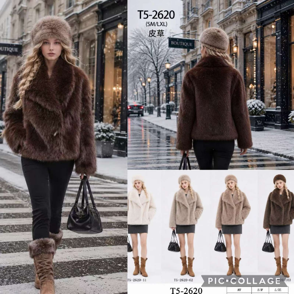 Kurtka alpaka damskie Roz S/M-L/XL , 1 Kolor Paczka 4 szt