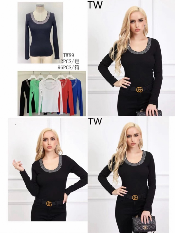 Bluzki damskie Roz Standard, Mix Kolor Paczka 12 szt