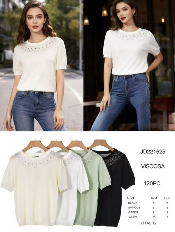Bluzka damska Roz S/M-L/XL, Mix Kolor Paczka 12 szt
