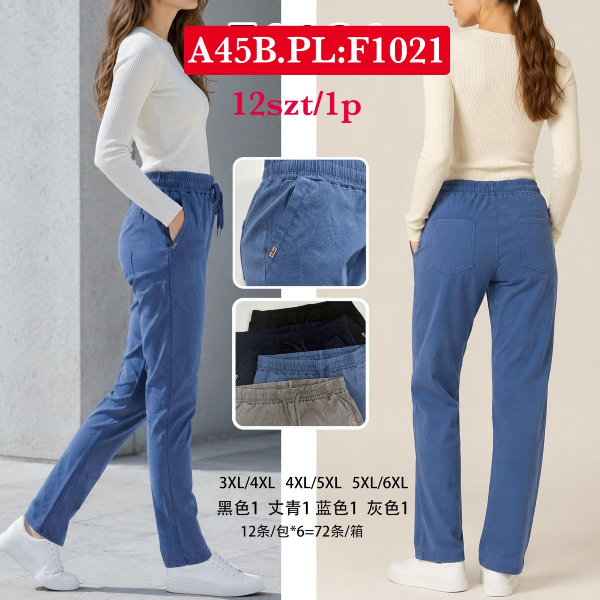 Spodnie damskie Roz 3XL-6XL, Mix Kolor Paczka 12 szt