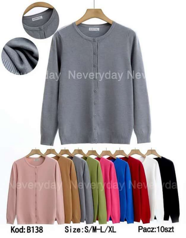 Narzutka damska Roz S/M-L/XL, Mix Kolor .Paczka 10 szt.