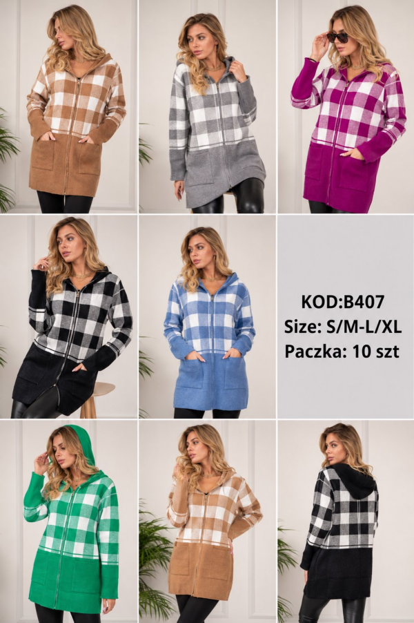 Bluzy damska Roz S/M-L/XL, Mix Kolor .Paczka 10 szt.