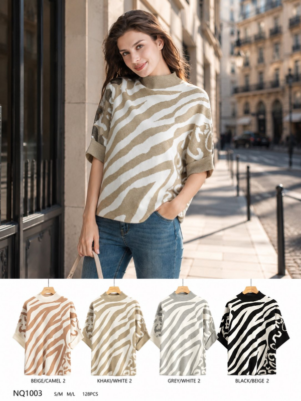 Swetry damskie Roz S/M-M/L, Mix Kolor Paczka 8 szt 