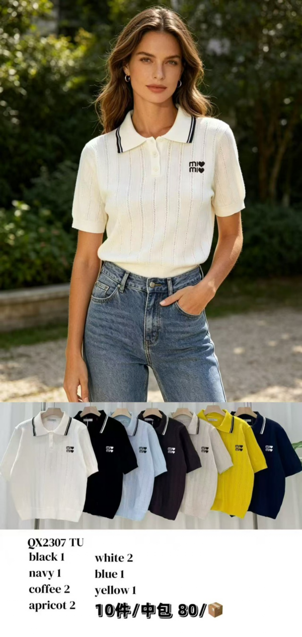 Bluzki damskie Roz Standard, Mix Kolor Paczka 10 szt