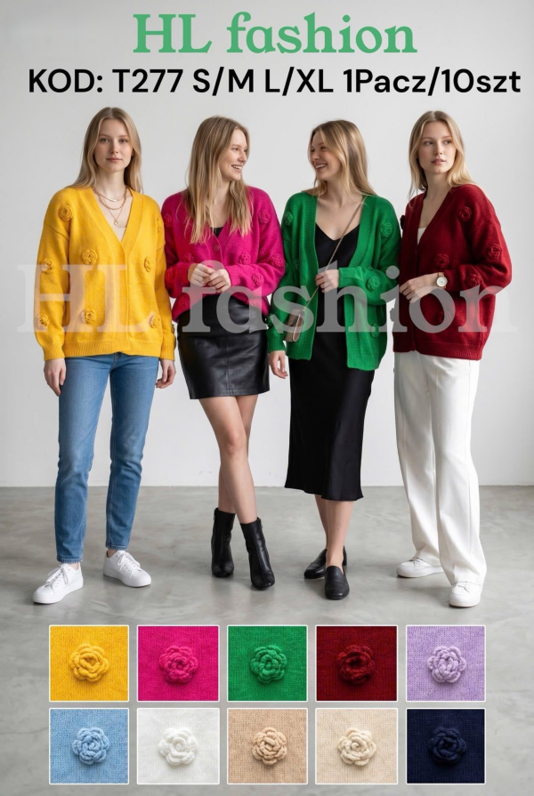 Narzutki damskie Roz S/M-L/XL , Mix Kolor Paczka 10 szt
