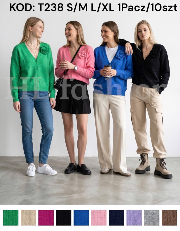 Narzutki damskie Roz S/M-L/XL , Mix Kolor Paczka 10 szt