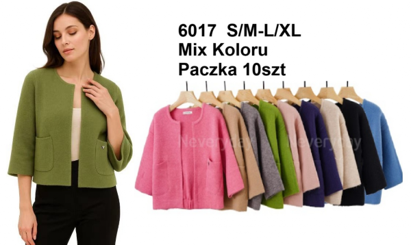 Narzutka damska Roz S/M-L/XL, Mix Kolor .Paczka 10 szt.