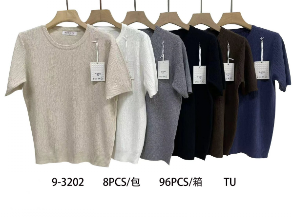 Bluzki damskie Roz Standard, Mix Kolor Paczka 8 szt