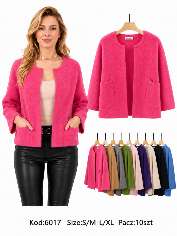Narzutka damska Roz S/M-L/XL, Mix Kolor .Paczka 10 szt.