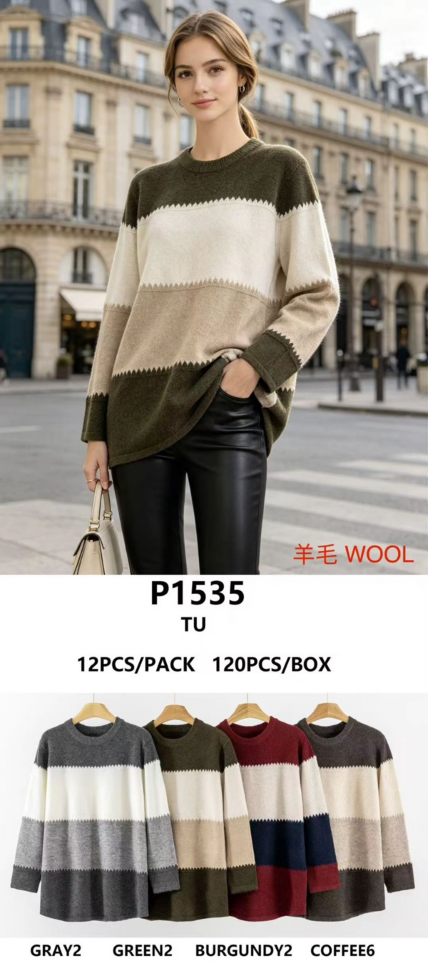 Swetry damskie Roz Standard, Mix Kolor Paczka 10 szt