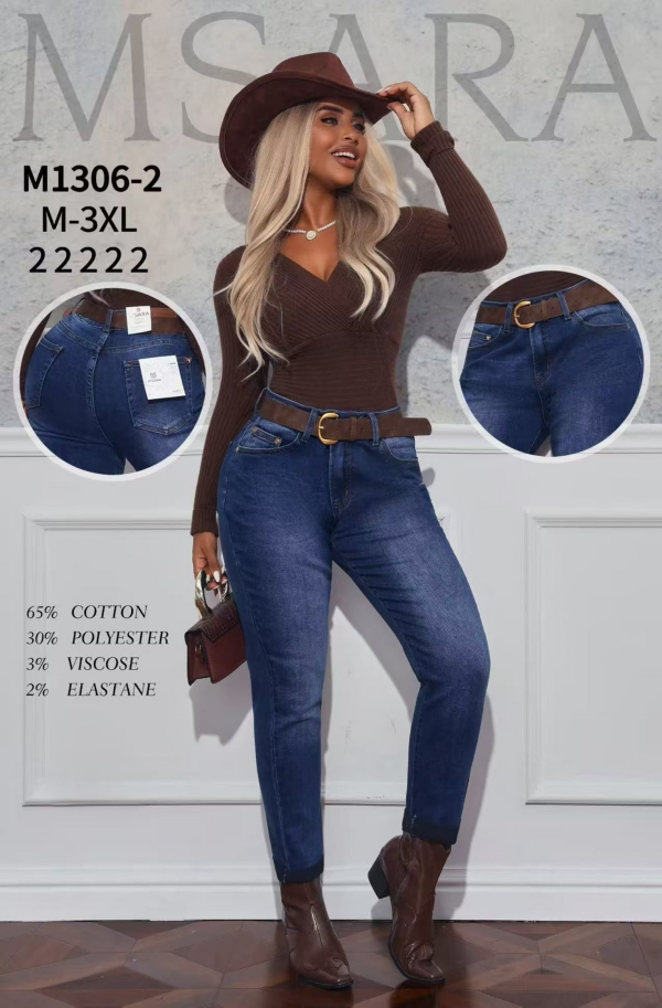 Spodnie damskie jeansy Roz M-3XL, 1 Kolor Paczka 12 szt