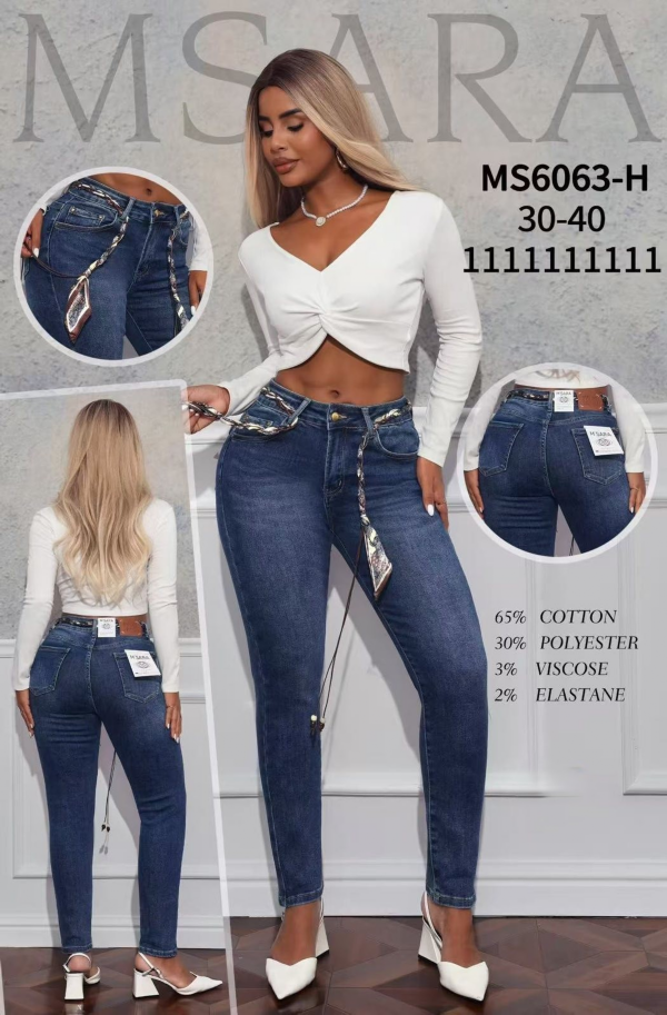 Spodnie damskie jeansy Roz 30-40, 1 Kolor Paczka 10 szt