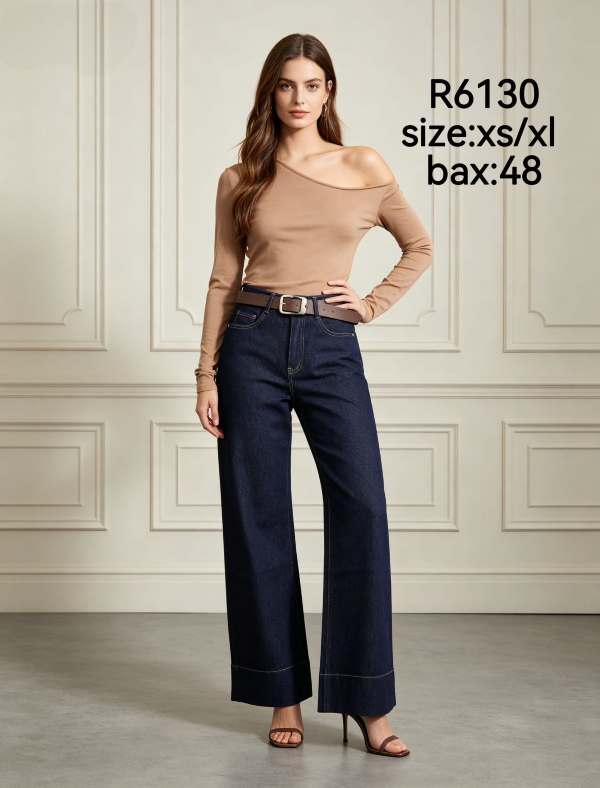 Spodnie damskie jeansy Roz XS-XL, 1 Kolor Paczka 12 szt