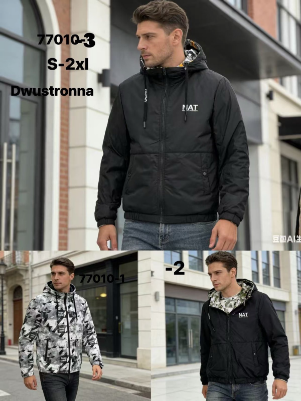 Kurtka męska cienka Roz S-2XL, 1 Kolor Paczka 5 szt