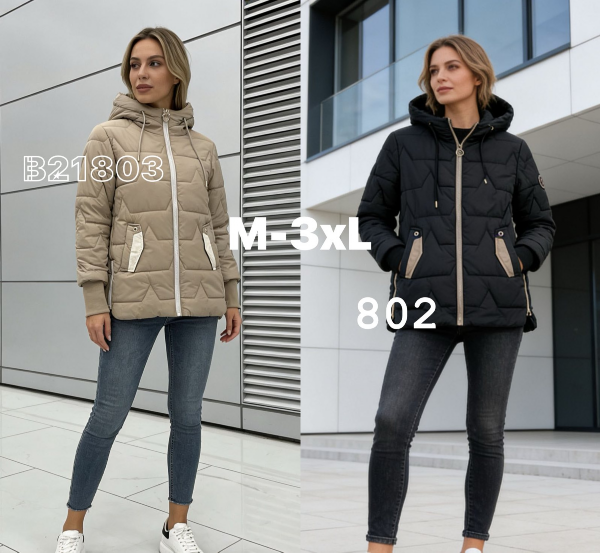 Kurtki damskie cienki Roz S-2XL, Mix Kolor .Paczka 5 szt