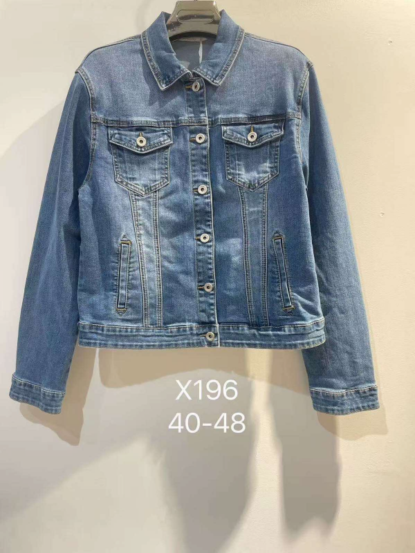 Kurtki damskie jeansy Roz40-48, 1 Kolor Paczka 10 szt