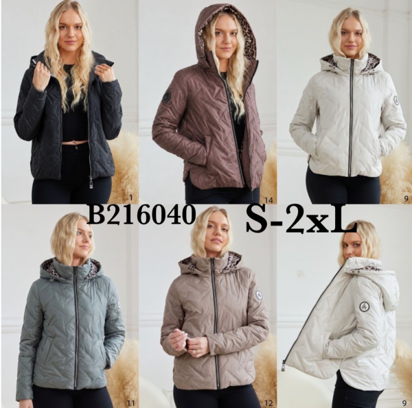 Kurtki damskie cienki Roz S-2XL, 1 Kolor Paczka 5 szt