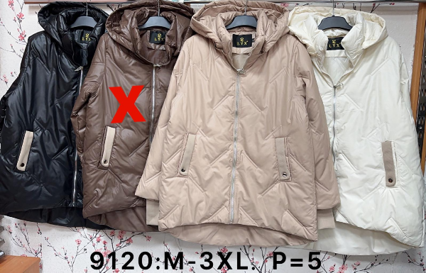 Kurtki damskie cienki Roz M-3XL, 1 Kolor Paczka 5 szt