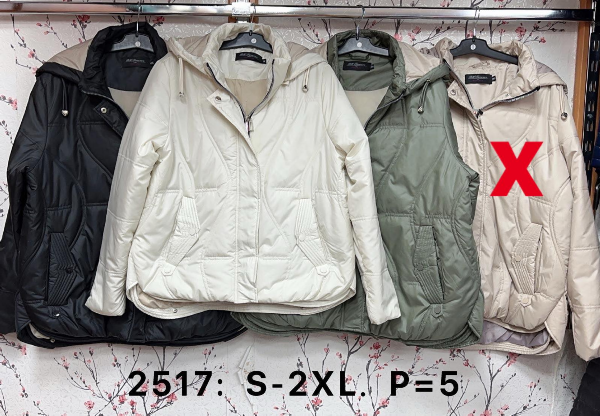 Kurtki damskie cienki Roz S-2XL, 1 Kolor Paczka 5 szt