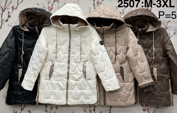 Kurtki damskie cienki Roz M-3XL, 1 Kolor Paczka 5 szt
