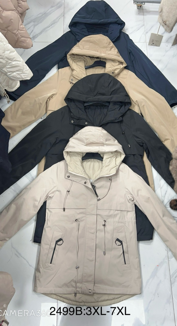 Kurtki damskie cienki Roz 3XL-7XL, 1 Kolor Paczka 5 szt 1