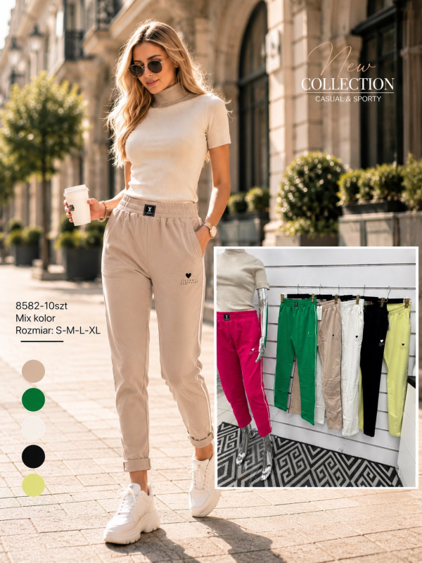 Spodnie, damskie Roz Standard, Mix Kolor Paczka 8 szt