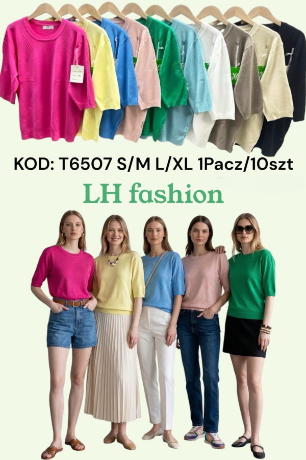 Bluzki damskie Roz Standard, Mix Kolor Paczka 10 szt