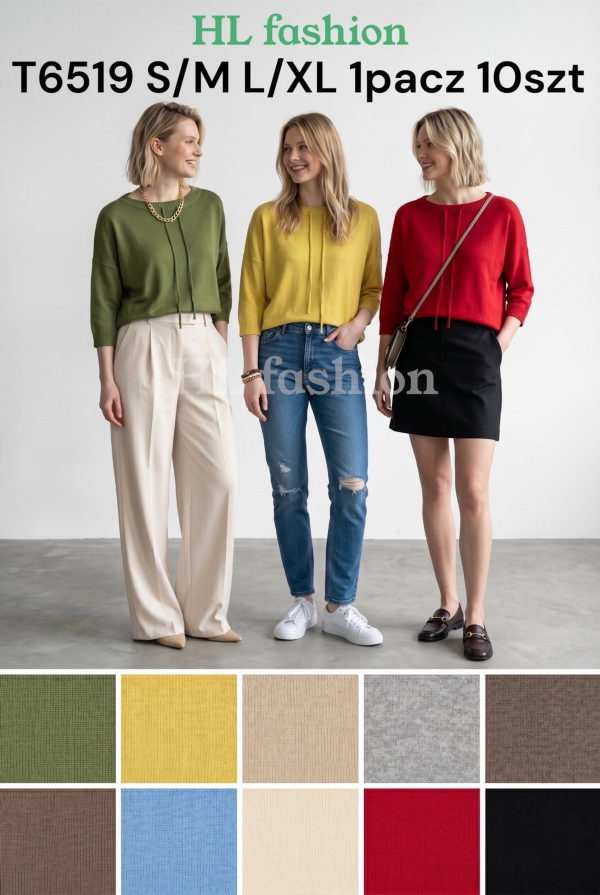 Bluzki damskie Roz Standard, Mix Kolor Paczka 10 szt