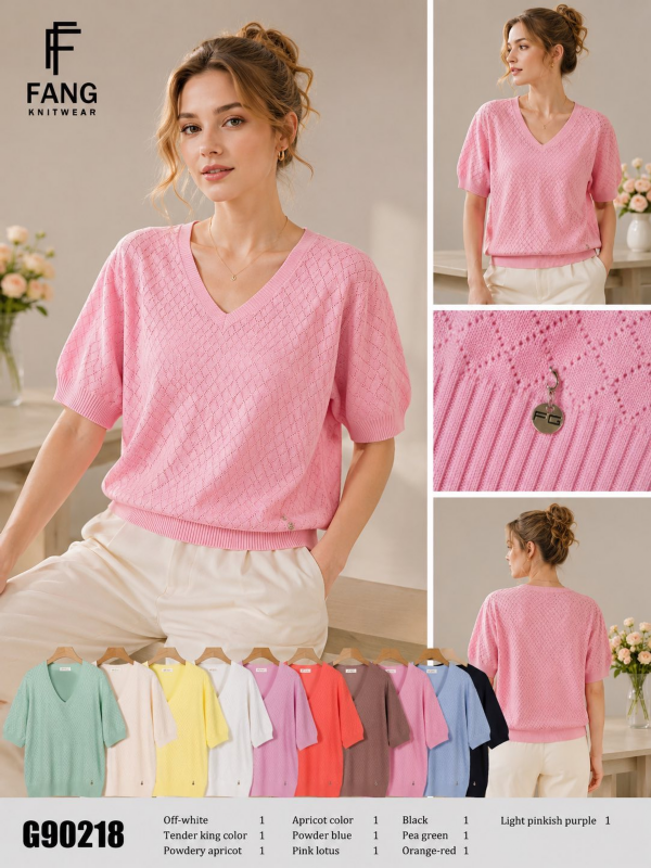 Bluzki damskie Roz Standard, Mix Kolor Paczka 10 szt