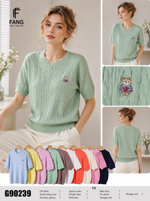 Bluzki damskie Roz Standard, Mix Kolor Paczka 10 szt