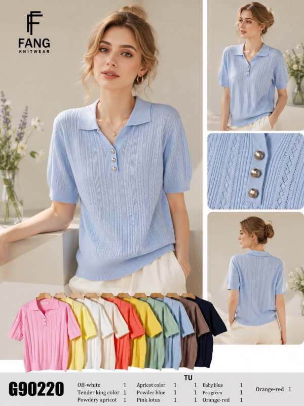 Bluzki damskie Roz Standard, Mix Kolor Paczka 10 szt