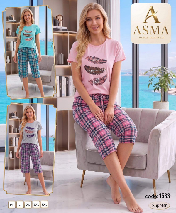 Piżama damska Roz M-3XL,  1 kolor Paczka 10 szt
